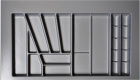  - Besteckeinsatz 100er Schrank, Korpus 600mm