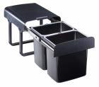  - Abfallsammler schwarz 2x16L